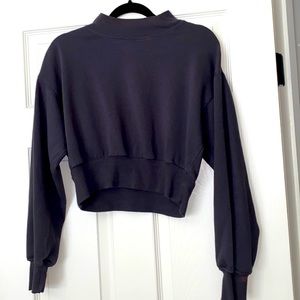 Dark grey cropped sweatshirt